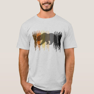 Camiseta Orgullo del oso gay en la sombra del oso grunge de