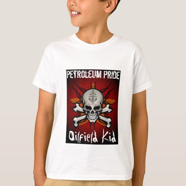 Camiseta Orgullo del petróleo, cráneo (Anverso)
