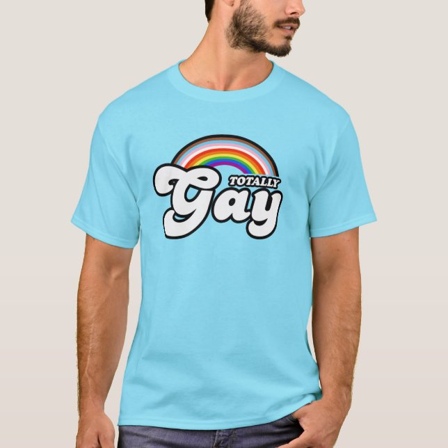 Camiseta Orgullo del progreso gay total (Anverso)