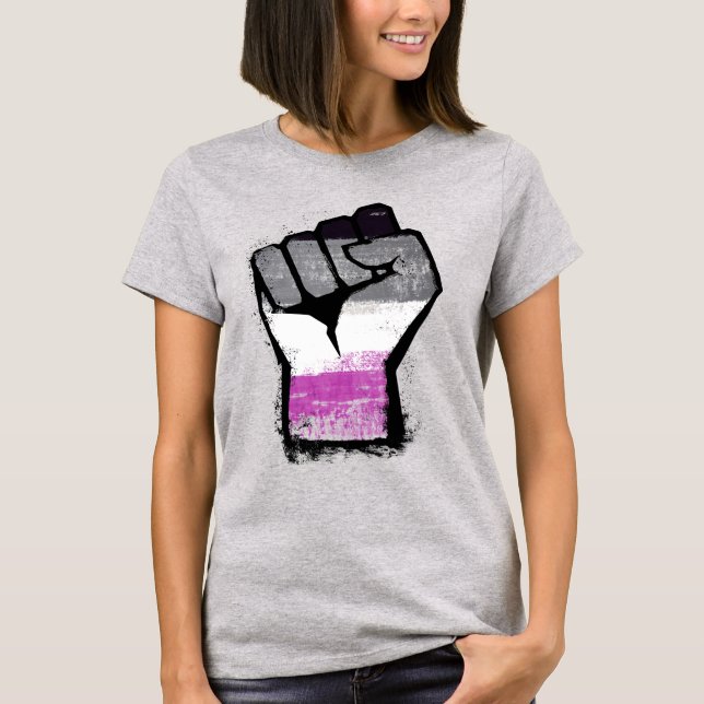 Camiseta Orgullo del Puño Asexual (Anverso)