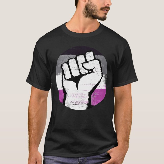 Camiseta Orgullo del Puño Asexual (Anverso)
