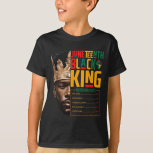 Camiseta Orgullo del Rey Negro Juneteenth Datos Nutricional