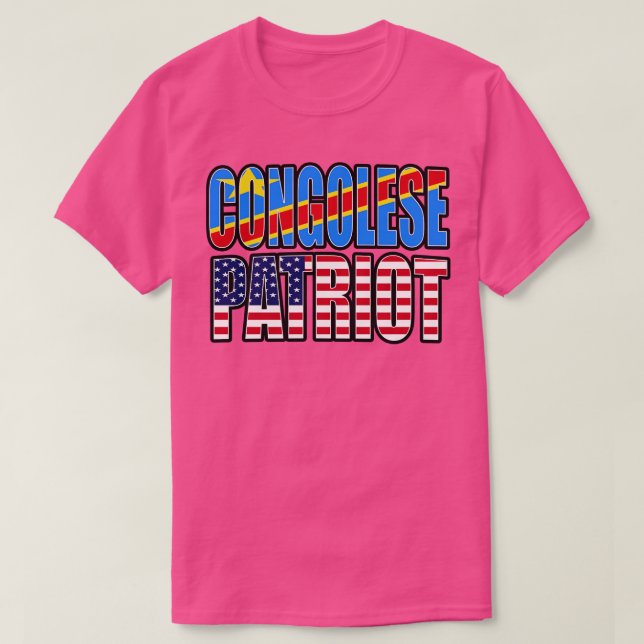 Camiseta Orgullo democrático patriota congoleño americano H (Diseño del anverso)