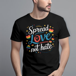 Camiseta Orgullo difundir amor no odio arcoiris LGBTQ