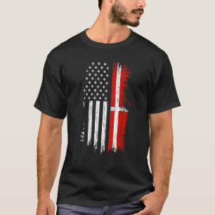 Camiseta Orgullo Dinamarca Bandera Americana Danesa