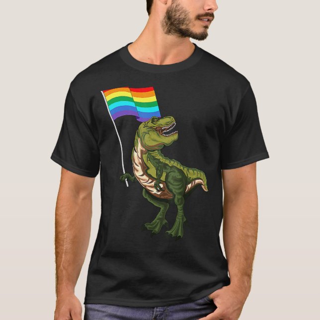 Camiseta Orgullo Dinosaurio Lgbt Gay Lesbiana Transexual (Anverso)