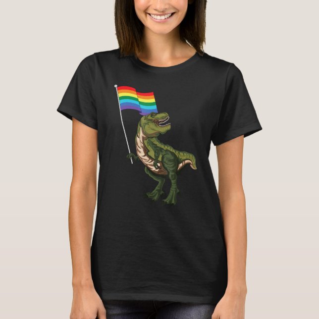 Camiseta Orgullo Dinosaurio Lgbt Gay Lesbiana Transexual (Anverso)