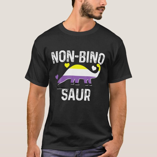 Camiseta Orgullo divertidísimo de dinosaurios de bandera no (Anverso)