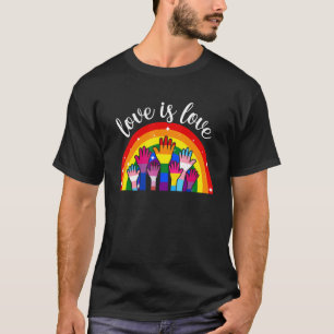 Camiseta Orgullo El Amor Lgbt Es Amor El Arcoiris La Bander