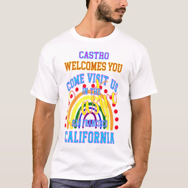 Camiseta Orgullo en Castro: Explore Vibra, San Francisco (Anverso)