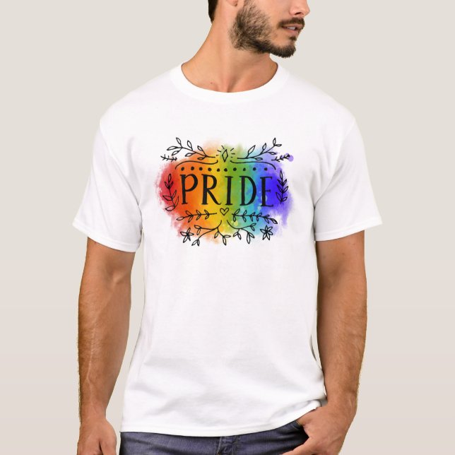 Camiseta Orgullo en color de agua (Anverso)