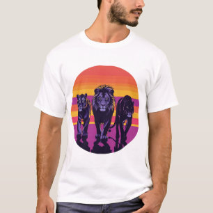 Camiseta Orgullo en lo salvaje - Silhouette de gatos grande