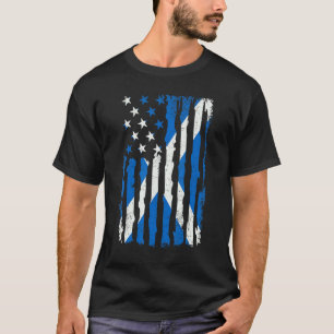 Camiseta Orgullo Escocés Americano Bandera De Estados Unido