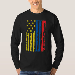 Camiseta Orgullo Estadounidense Colombiano Bandera Estadoun