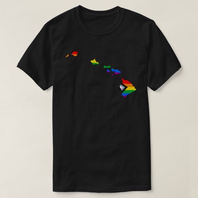 Camiseta Orgullo estatal de Hawaii LGBTQ Progress Pride (Diseño del anverso)