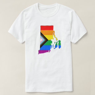 Camiseta Orgullo estatal de Rhode Island Progreso de orgull