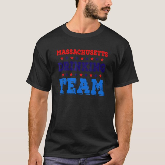 Camiseta Orgullo estatal del equipo de bebida de Massachuse (Anverso)