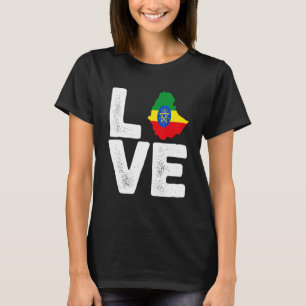 Camiseta Orgullo Etíope Ama Etiopía Bandera Mapa Historia N