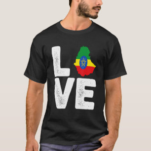 Camiseta Orgullo Etíope Ama Etiopía Bandera Mapa Historia N