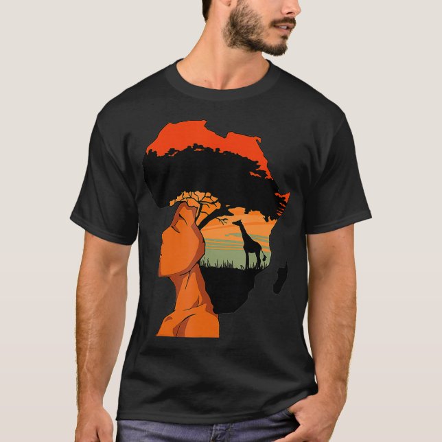 Camiseta Orgullo femenino afroamericano Melanin Afro Black  (Anverso)