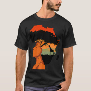 Camiseta Orgullo femenino afroamericano Melanin Afro Black 