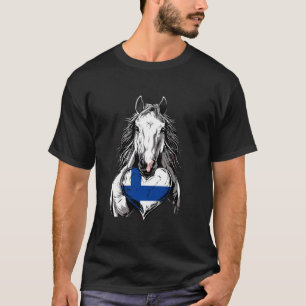 Camiseta Orgullo finlandés de raíces finlandesas de caballo