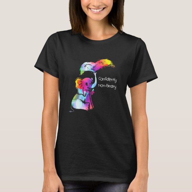 Camiseta Orgullo flexible de género arcoiris no binario (Anverso)