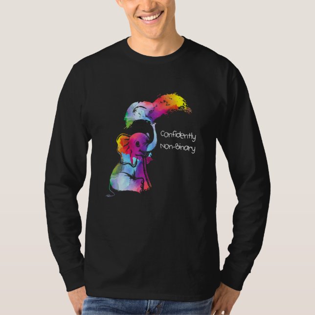 Camiseta Orgullo flexible de género arcoiris no binario (Anverso)