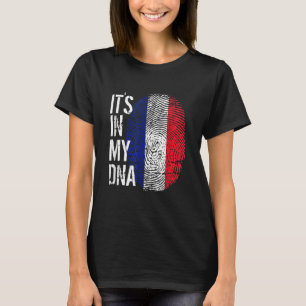 Camiseta Orgullo Francés Huella Dactilar Está En Mi Adn Fra