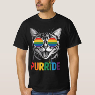 Camiseta Orgullo Gato Gay Lesbiana Arcoíris LGBTQ Aliado Or
