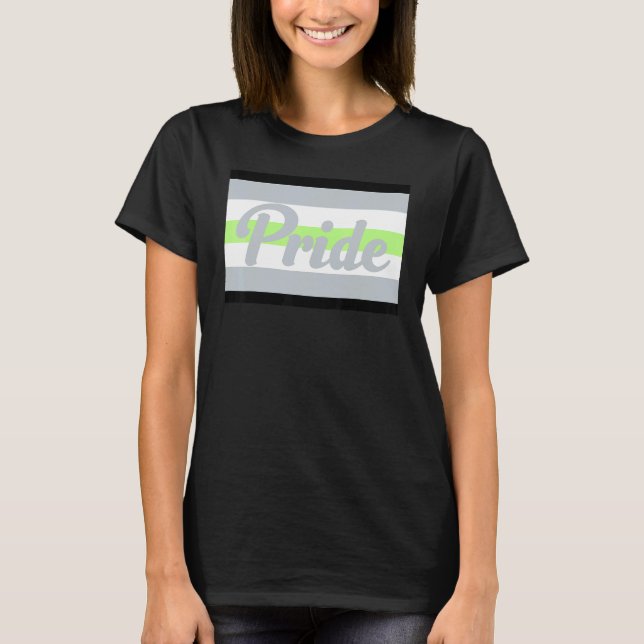 Camiseta Orgullo gay Agénero palabra arcoiris 1 (Anverso)