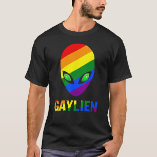 Camiseta Orgullo Gay Alien Gaylien LBGT Bandera de Arcoíris
