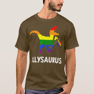 Camiseta Orgullo gay Allysaurus Trans Ally T Rex Dinosaur