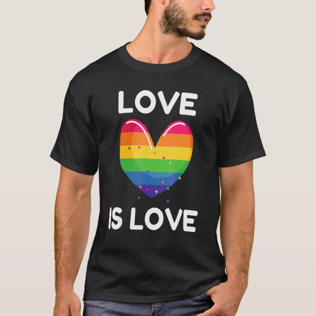 Camiseta Orgullo Gay Amor Hombres Mujeres Lgbtq Amo Arcoiri (Anverso)