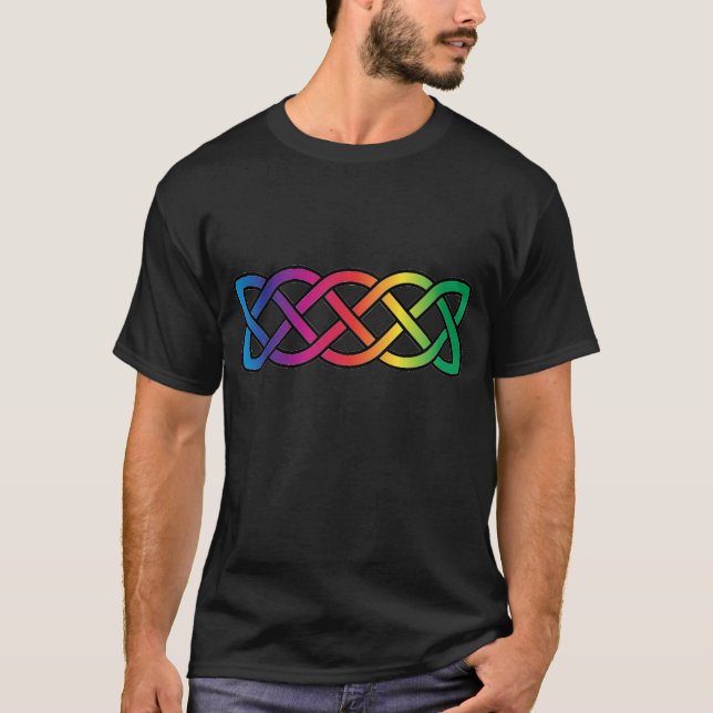 Camiseta Orgullo gay arcoiris de mano no celta (Anverso)