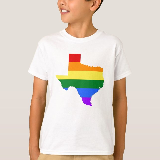 Camiseta Orgullo gay| Arcoiris de Texas (Anverso)