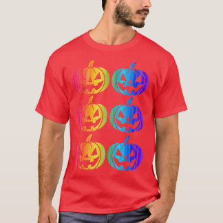 Camiseta Orgullo gay Arcoiris Feliz Calabaza Halloween Jack