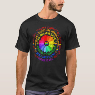 Camiseta Orgullo Gay Arcoiris humano LGBT Mes Girasol más
