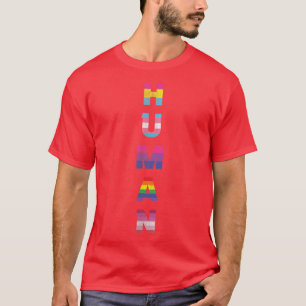 Camiseta Orgullo gay arcoiris humano LGBTQ Mes de Orgullo L