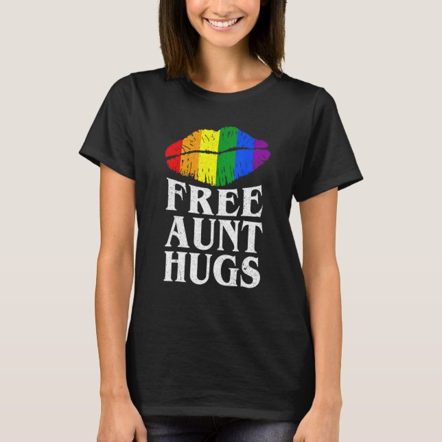 Camiseta Orgullo gay arcoiris lesbiana despierta a tía libr (Anverso)