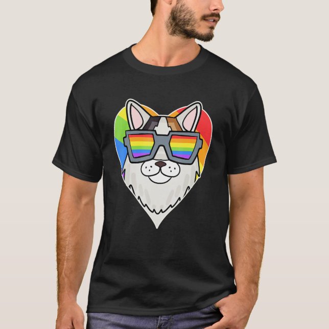 Camiseta Orgullo gay arcoiris LGBT - Caza de gato camioneta (Anverso)