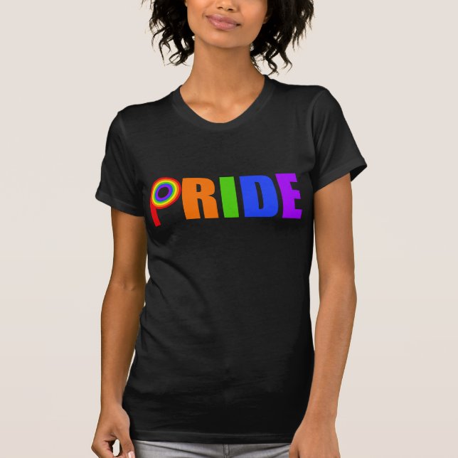 Camiseta Orgullo Gay Audaz Hermosas Cartas Arcoiris (Anverso)