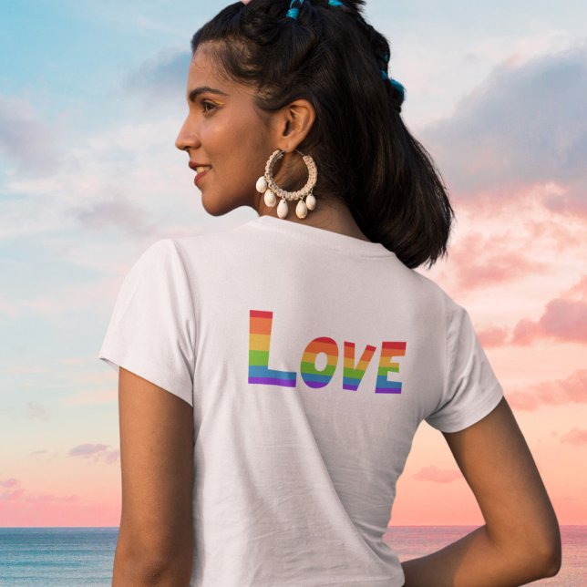 Camiseta Orgullo gay Bandera arco iris LGBT Amor LGBTQ (Subido por el creador)