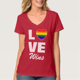 Camiseta Orgullo Gay Bandera Arcoiris Amor cardíaco gana ca
