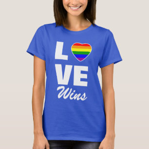 Camiseta Orgullo Gay Bandera Arcoiris Amor cardíaco gana ca