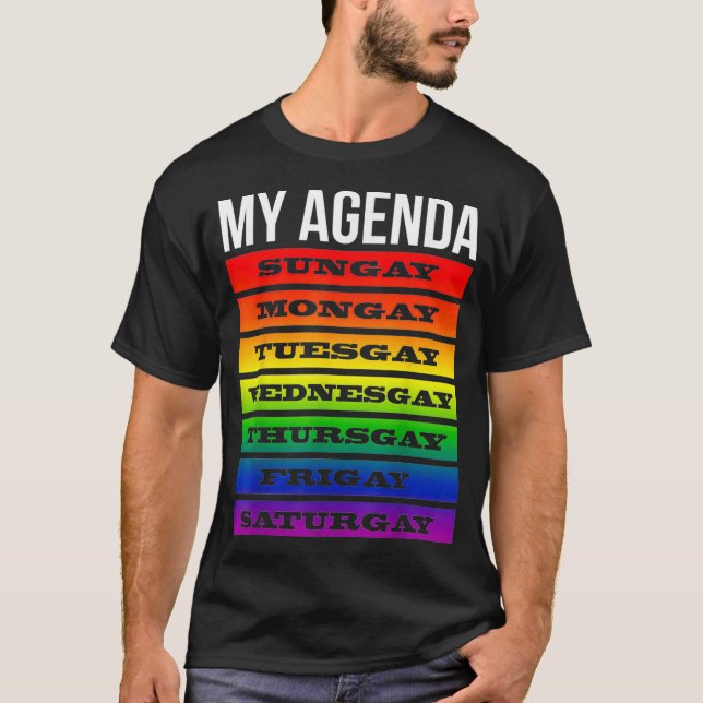 Camiseta Orgullo gay Bandera arcoiris LGBTQ Gracioso LGBT T (Anverso)