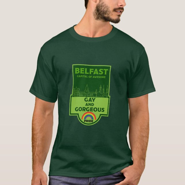 Camiseta Orgullo Gay Belfast - Brighton Ireland LGBT - (Anverso)