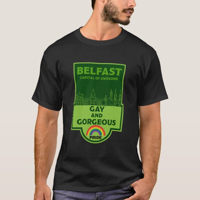 Camiseta Orgullo Gay Belfast - Brighton Ireland LGBT - (Anverso)
