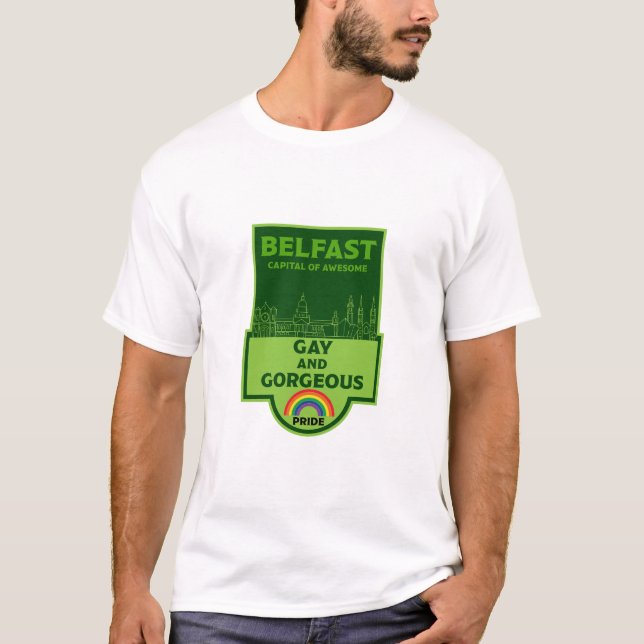 Camiseta Orgullo Gay Belfast - Brighton Ireland LGBT - (Anverso)