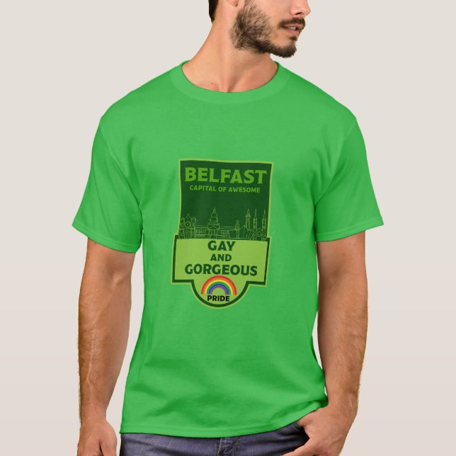 Camiseta Orgullo Gay Belfast - Brighton Ireland LGBT - (Anverso)